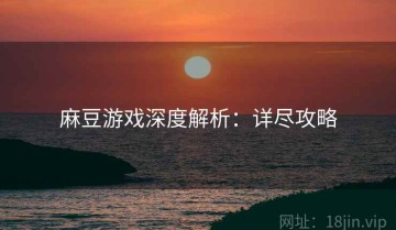 麻豆游戏深度解析：详尽攻略