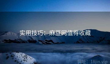 实用技巧：麻豆网值得收藏