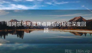 暗网禁地年度焦点背后的秘密深度回顾