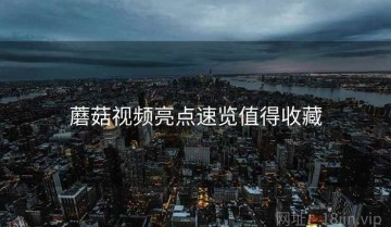 蘑菇视频亮点速览值得收藏