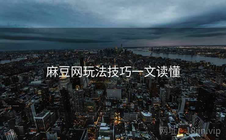 麻豆网玩法技巧一文读懂