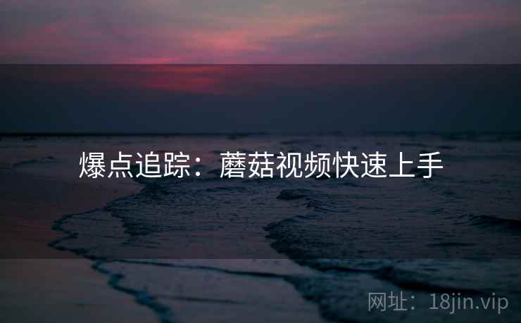 爆点追踪：蘑菇视频快速上手