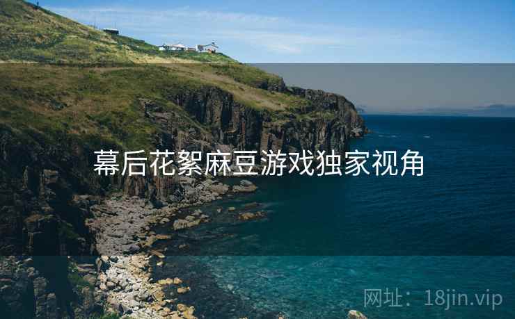幕后花絮麻豆游戏独家视角