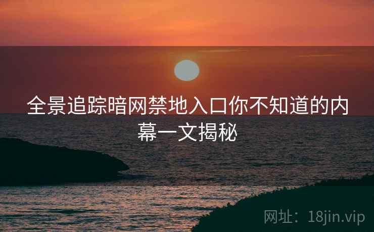 全景追踪暗网禁地入口你不知道的内幕一文揭秘