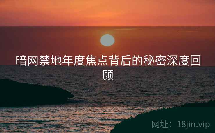 暗网禁地年度焦点背后的秘密深度回顾
