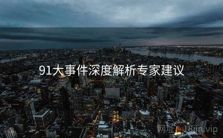 91大事件深度解析专家建议
