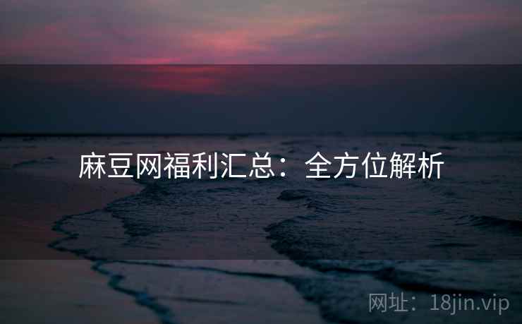 麻豆网福利汇总：全方位解析