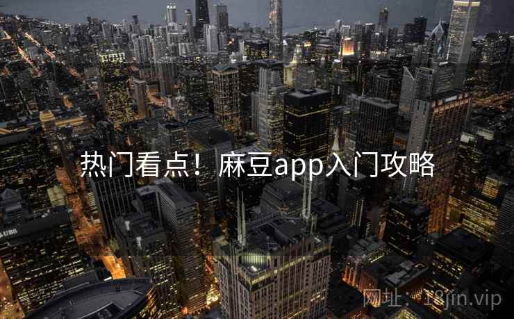 热门看点！麻豆app入门攻略