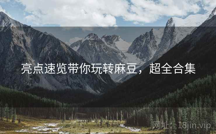 亮点速览带你玩转麻豆，超全合集